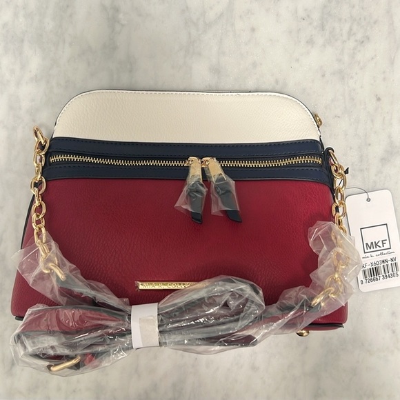 MKF COLLECTION • Wine Red Karelyn Crossbody Bag Purse - Picture 6 of 6